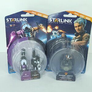Starlink Battle For Atlas Lot of 2 Razor Lemay Figure Crusher Weapon Pilot New